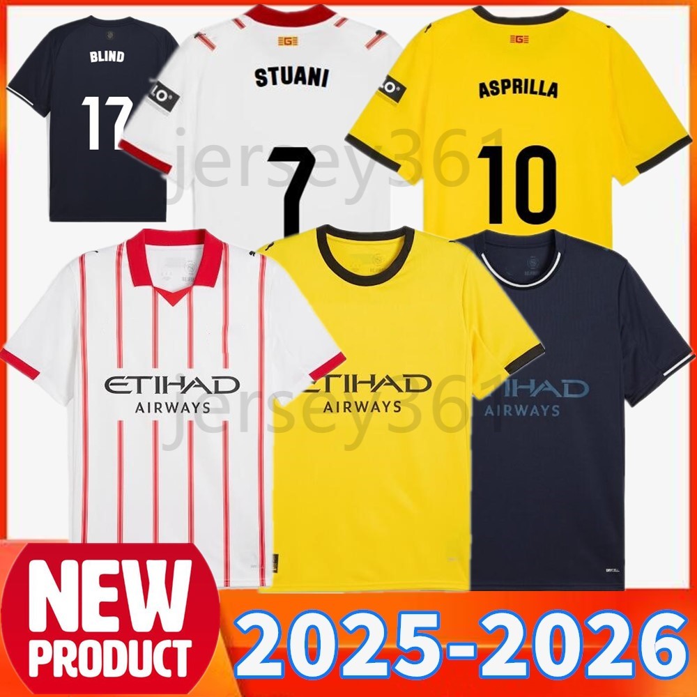 25 26 Gironas FC Soccer Jerseys STUANI BRYAN MIOVSKI ABEL RUIZ DANJUMA ASPRILLA TSYGANKOV PORTU HERRERA VAN DE BEEK 2025 2026 home away Men Uniforms Football shirts