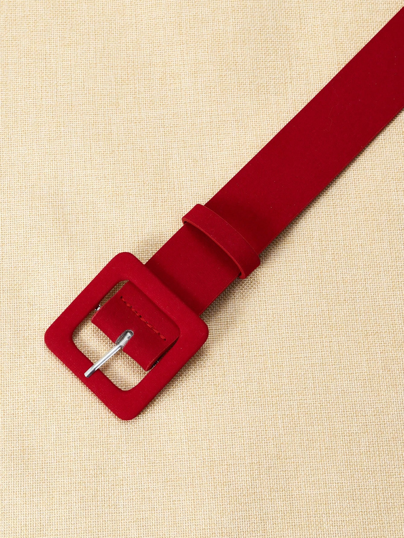 1 piece of red PU ladies' bag strap, featuring a fashionable and trendy bohemian style belt, suitable for daily use.