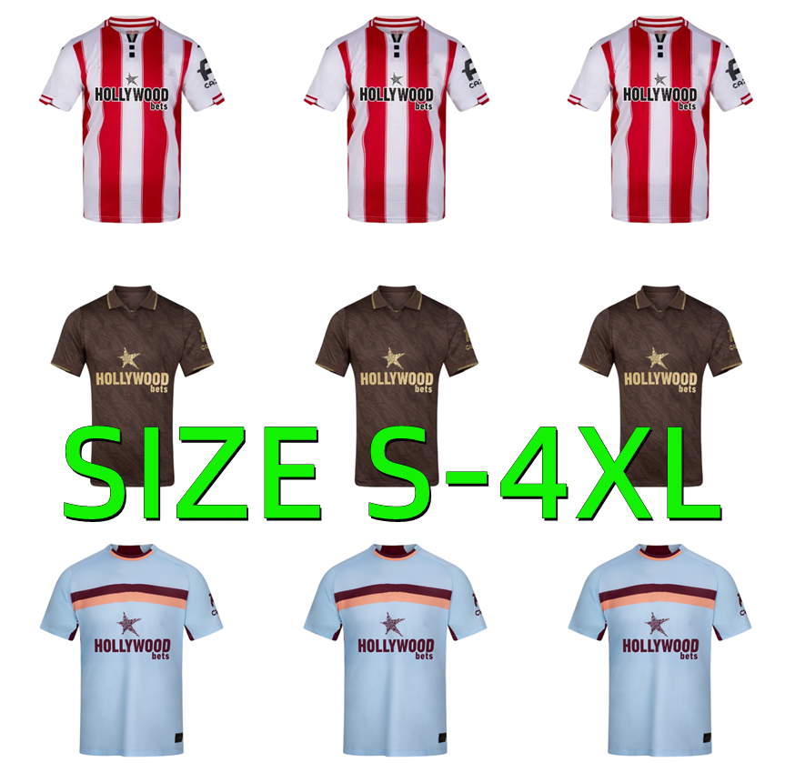 XXXL 4XL 25 26 BrenTfordes Soccer Jerseys TONEY AJER COLLLINS CARVALHO 2025 2026 Camisetas DAMSGAARD SCHADE YARMOLYUK TONEY JANELT Football Shirt Men Kids Kit