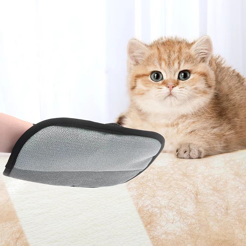 Pet Hair Remover Glove, Electrostatic Deshedding Glove for Dog Cat Grooming, Two-Way Cleaning reusable for Furniture, Car Seat, Couch, Clothes