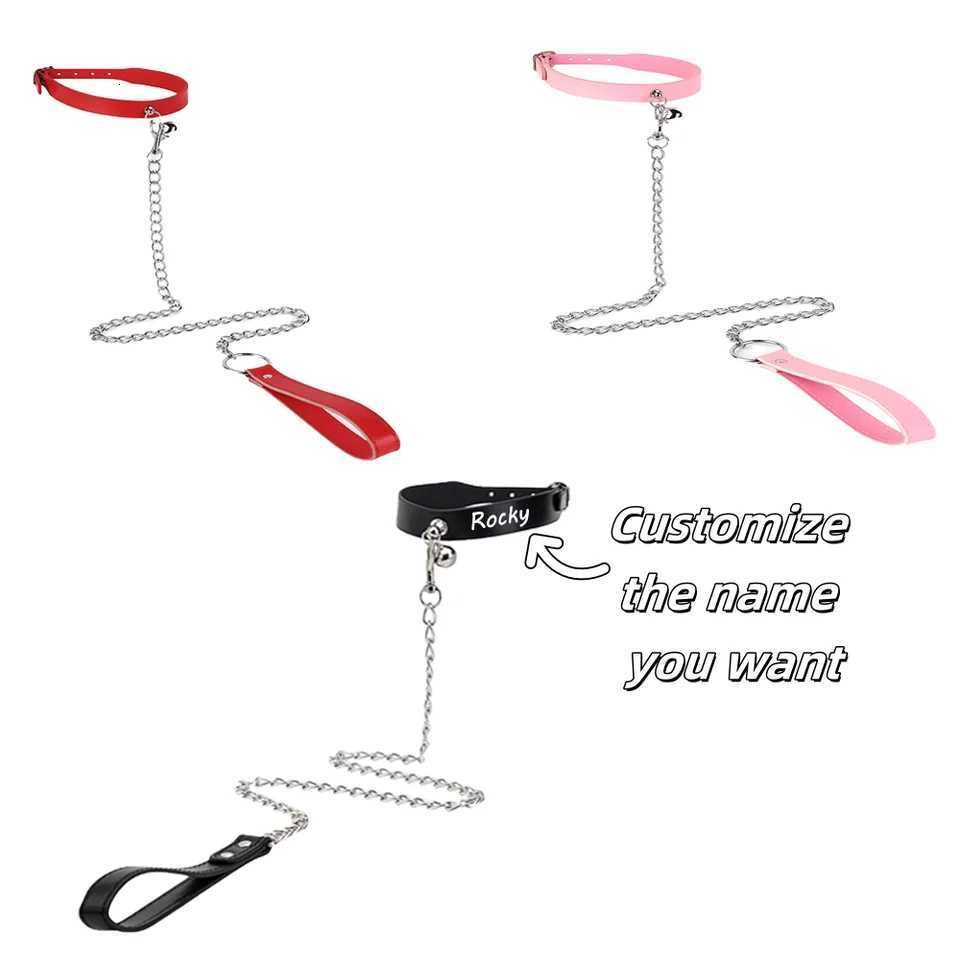 Customized Personzed Pet Bell Custom Collar Dog Iron Chain Leash Binding Collar Leash Anti Lost Gift For Friends And Lovers C251031