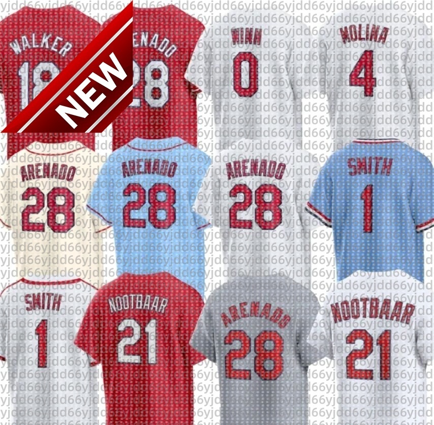 men MLB Jersey Custom Baseball 28 Nolan Arenado 46 Paul Goldschmidt 0 Masyn Winn 21 Lars Nootbaar 1 Ozzie Smith 6 Stan Musial 4 Yadier Molina 41 Alec Burleson