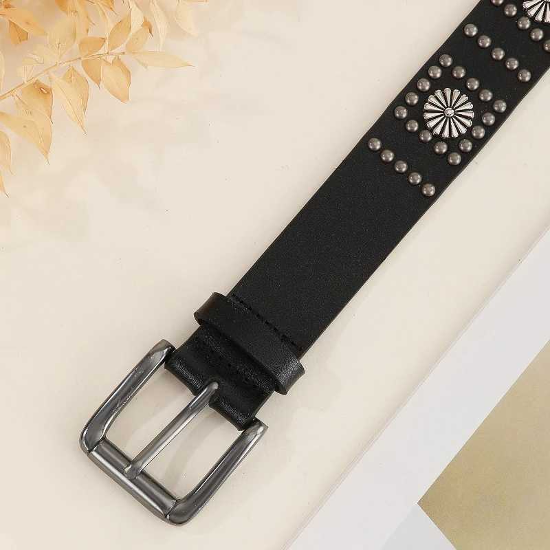 European and American Fashion Punk Style Metal Flower Accessories Claw Nail Street Personality Trend Matching Jeans BeltW251030