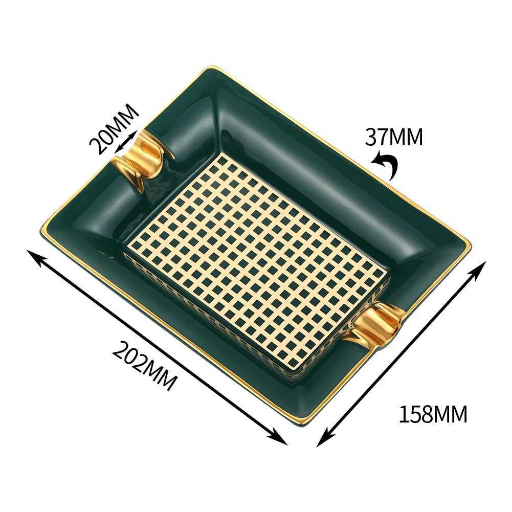 Designer LUBINSKI Ashtray Ceramic Home 2 Slots Holder Cigar Ash Tray Luxury Travel Outdoor Ashtrays With Gift Box Packaging Y251031