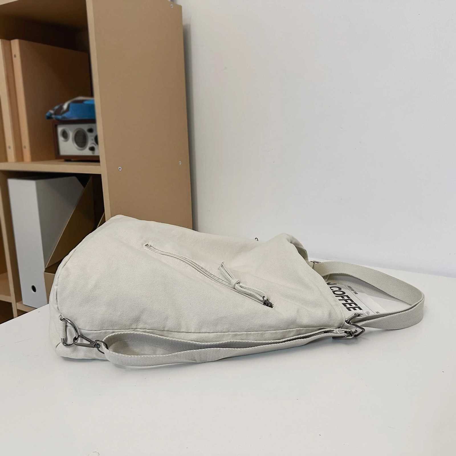 Womens Backpack MultiPurpose Bag Large Capacity Pure Color Design Versatile Commuter Crossbody Bag Personalized Trendyy Canvas Bag Shoulder Bag Backpa