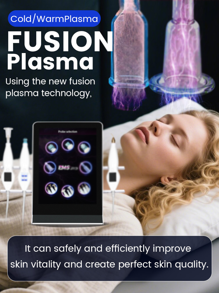 Cold Hot Plasma 8 in 1 Diamond Stamp Ozone Plasma Skin Rejuvenation Anti-aging Facial Care Beauty Machine