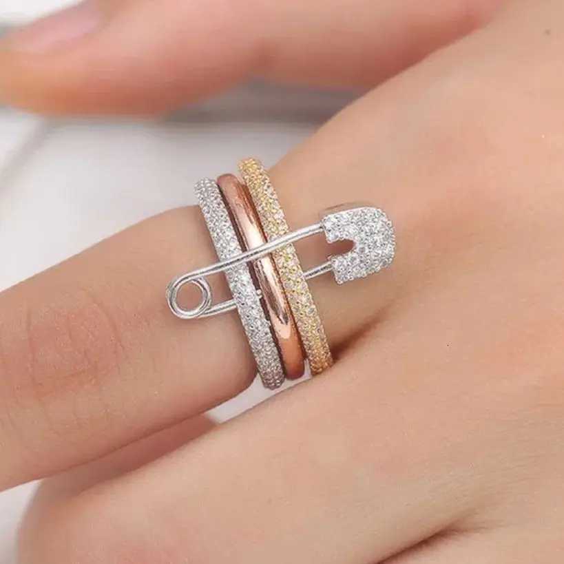 Stacked Rings Fashion Trend Street Style Gift for Friends Birthday Party Surprise Zircon Ring Jewelry Wedding GiftsXJ251031