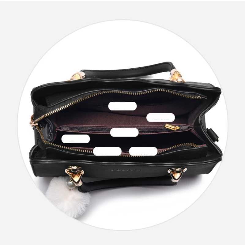 New Fashion Middle Aged Mom Shoulder Crossbody Bag Large Capacity Womens Handbag with PendantT251031