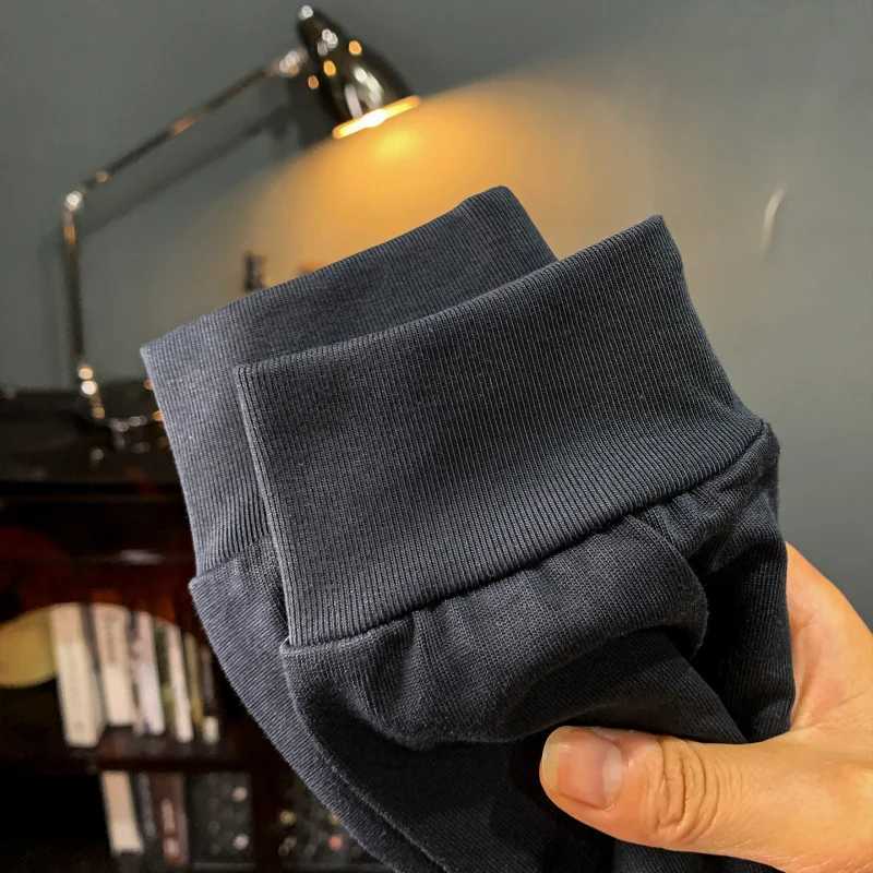 Black Fashion Printed Long Sleeveshirt Men Trendy and Versatile 2025 Autumn Top Loose Large Round Neck Hoodie J251021