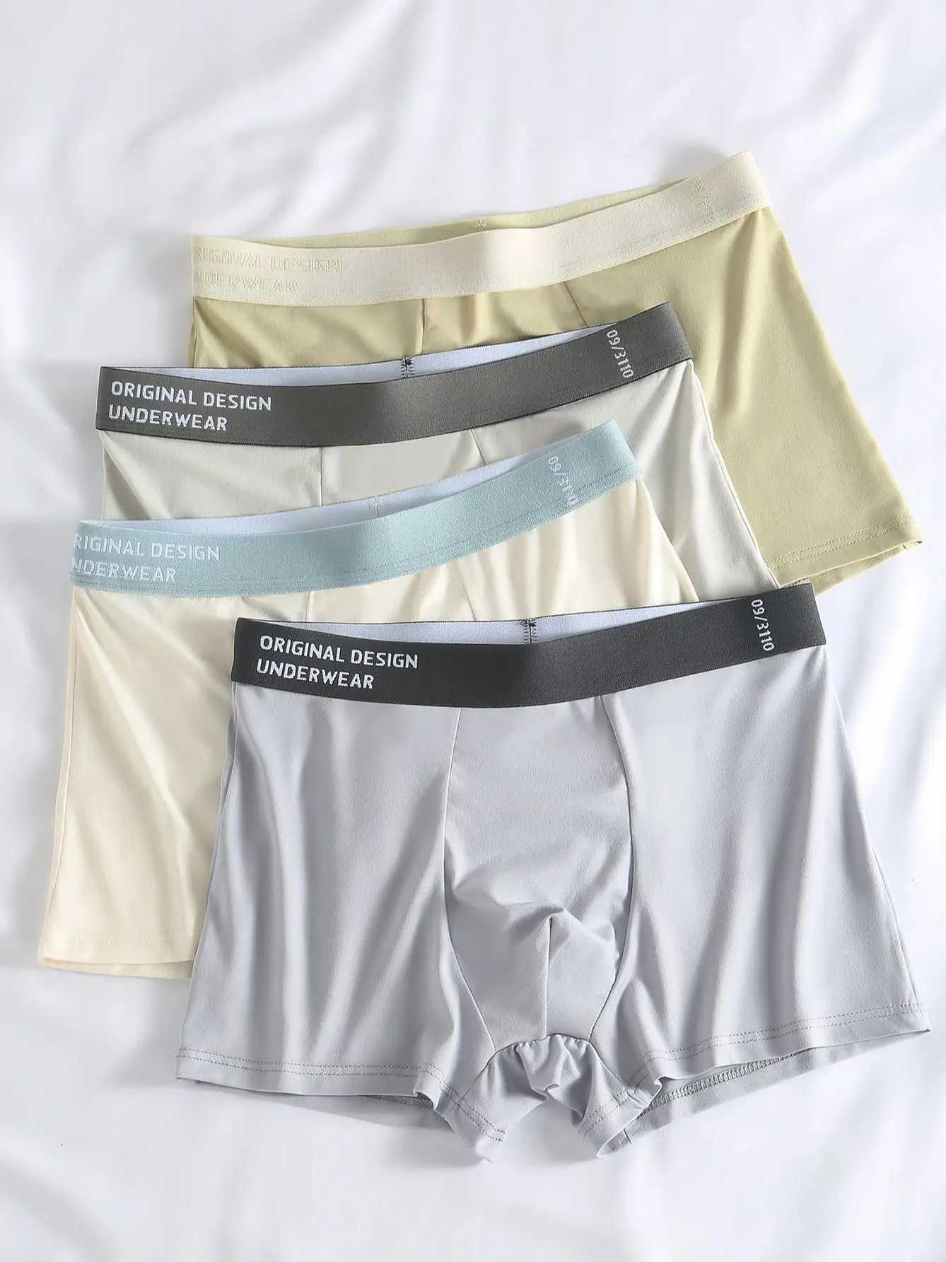 4 pieces of boxer underwear mens panties underwear breathable boxers loose box breathable and comfortable shorts trendy menT251031