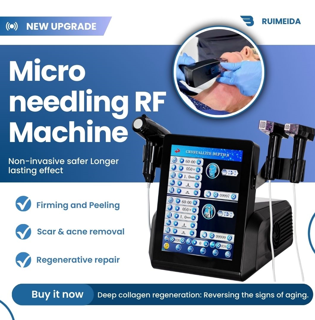 RF Microneedling Device Fractional RF Skin Rejuvenation Acne Scar Treatment Wrinkle Removal Lifting Beauty Salon Equipment