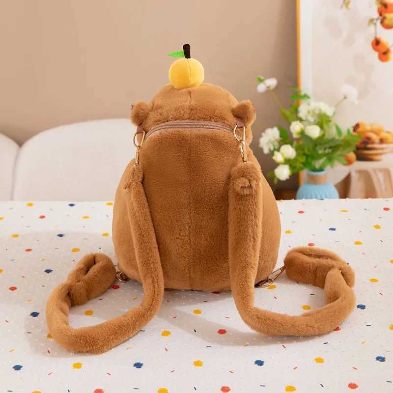 Capybara Plush Backpack Kawaii Fashion Plushie Doll Fur Bag Childrens Bag Shoulder Bag Mini Knapsack Bags Gifts For Girlfriend W251031