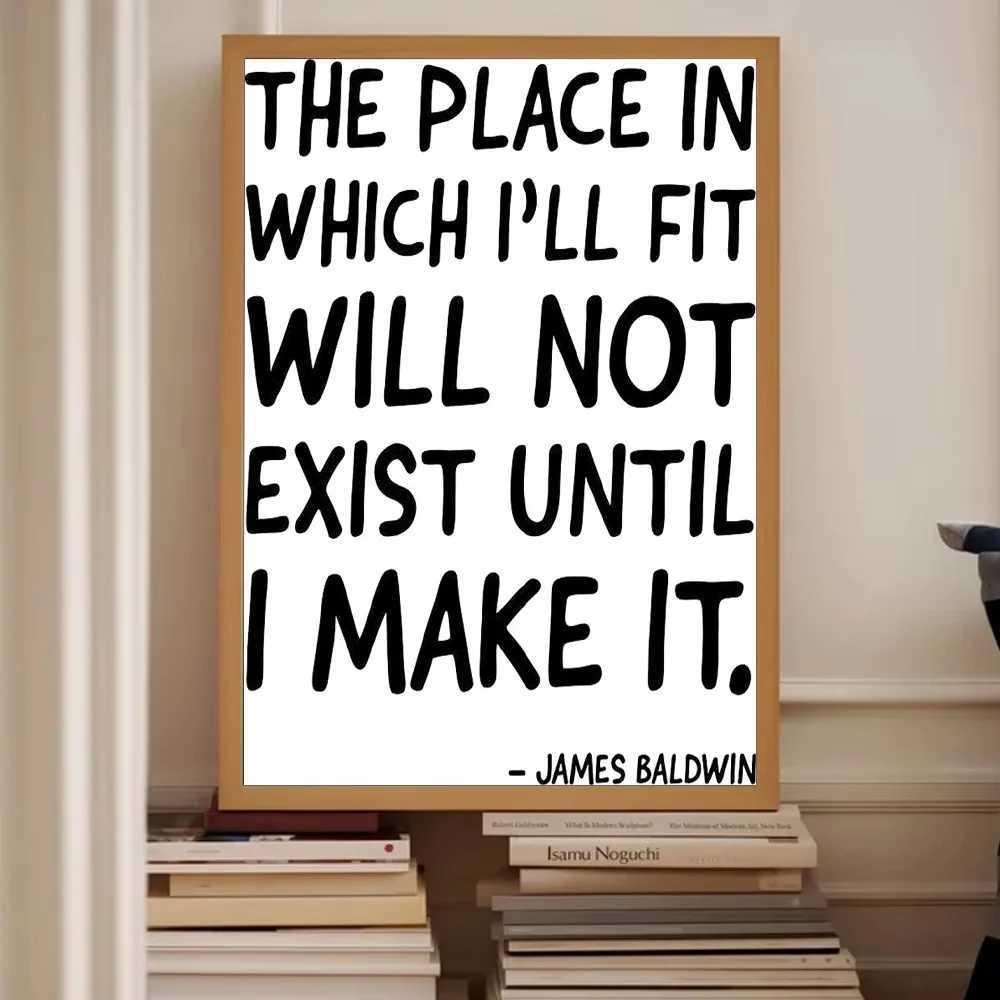 Canvas Wall Art James Baldwin Quote Inspirational Literature Print Home Decor Gift Living Room Bedroom Office Artwork C251031