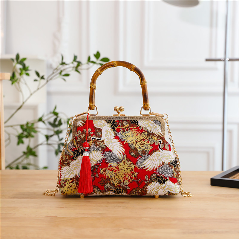 True Bamboo Handbag Cheongsam Handbag Woman Handbag Shoulder Bag Cross-Body Handbag 2025s hot
