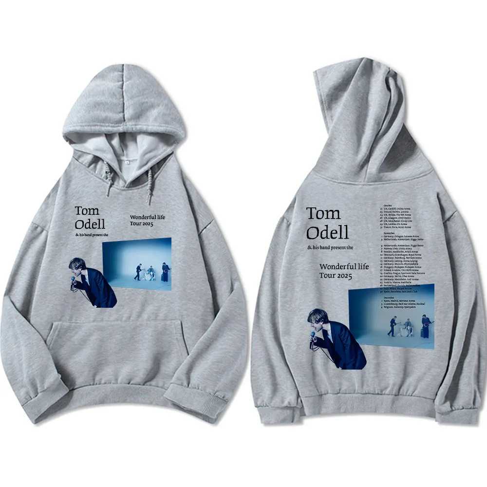 Tom Odell His Band Present The Wonderful Life Tour 2025 Hoodies Fleece Warm Male Hooded Sweatshirt Casual Loose Men Pullovers J251031