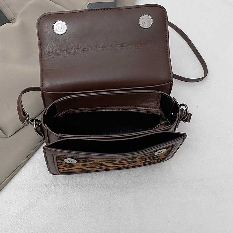 Designer Leopard Print Crossbody Bag for Wen 2025 Square Soft Faux Leather Handbag Shoder Bag Purse for Fall Winter Y251120