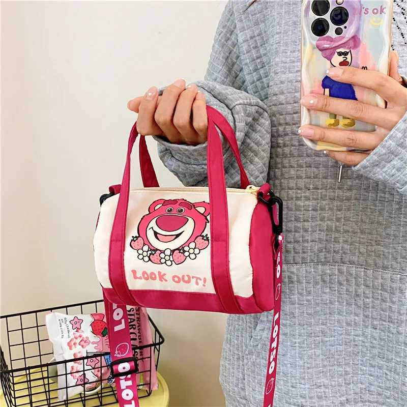 Stitch Canvas Bucket Bag Cute Cartoon Handbag Casual Allmatch Crossbody Bag Portable Anime Satchel Tote Women Fashion Backpacks W251031