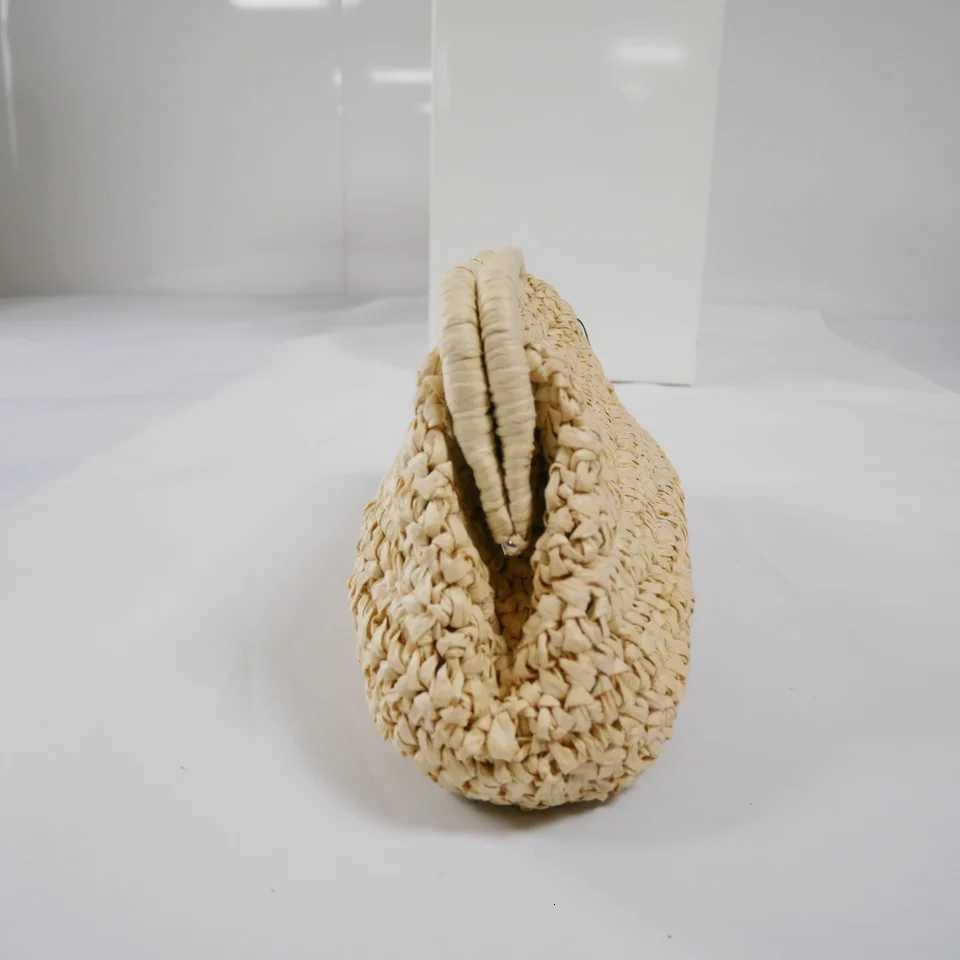 2025 New HalfMoon Beach Straw Handbag Womens Straw Bucket Bag Purse Woven Straw Handbags Casual Tote Crossbody Bag W251031