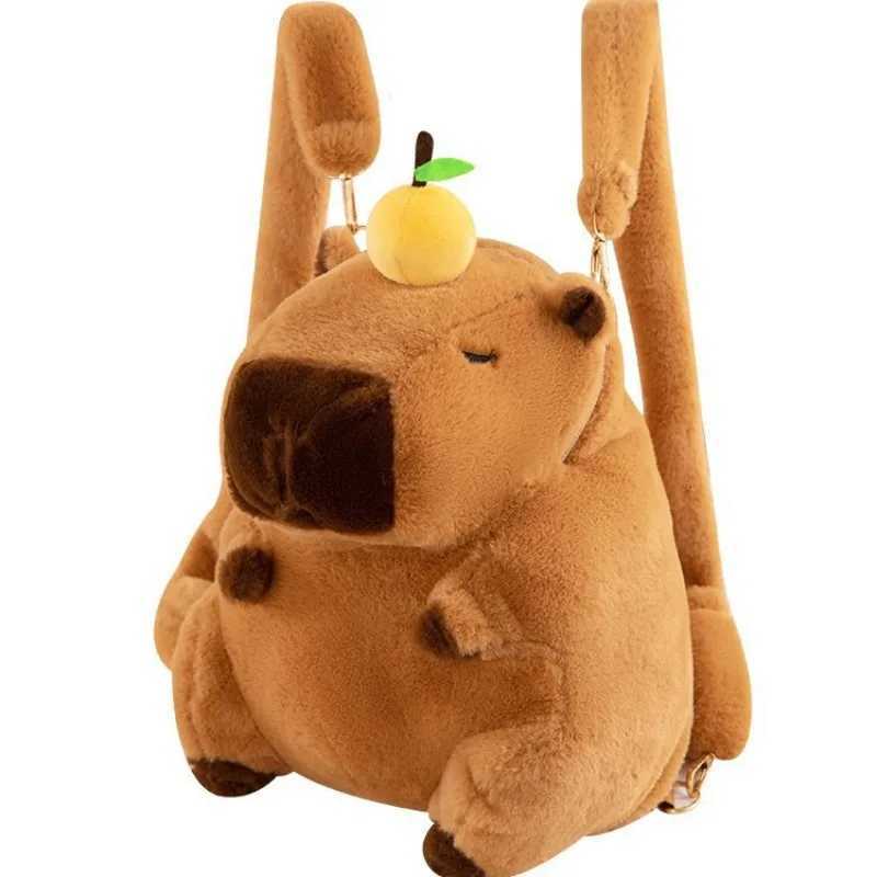 Capybara Plush Backpack Kawaii Fashion Plushie Doll Fur Bag Childrens Bag Shoulder Bag Mini Knapsack Bags Gifts For Girlfriend W251031