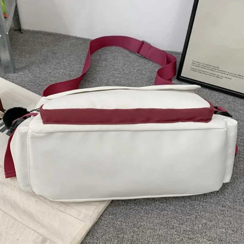 Mens Harajuku Shoulder Bags Waterproof Canvas Crossbody Bags Teen Boys School Messenger Bag W251031