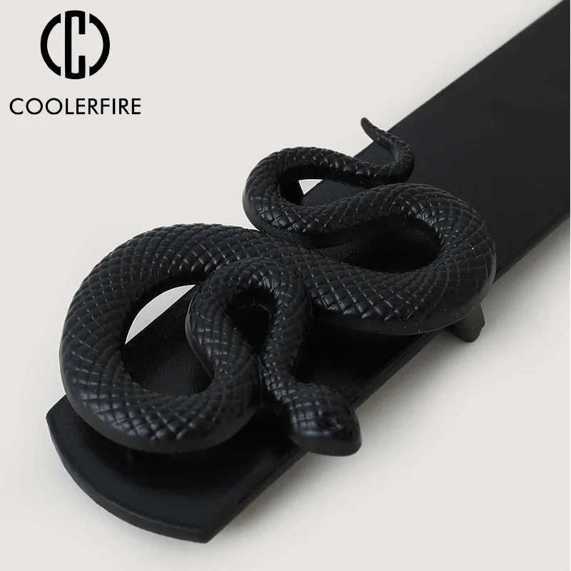 Belts For Women High Quality Luxury Brand Black Casual Designer Snake Buckle PU Leather Belt Ladies Dress Jeans Waistband AL042W251030