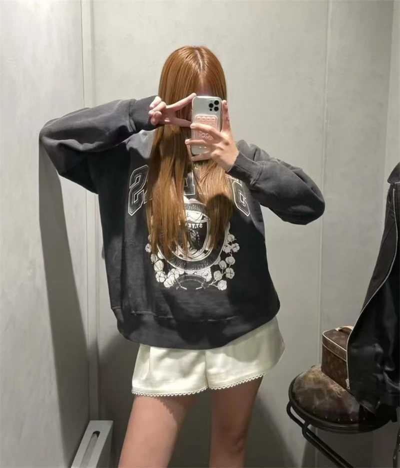 25SS SAINT Hoodies High Street Jesus Print Casual Wash Crewneck Sweatshirt For Men Women Oversize Cotton Unisex Versatile J251203