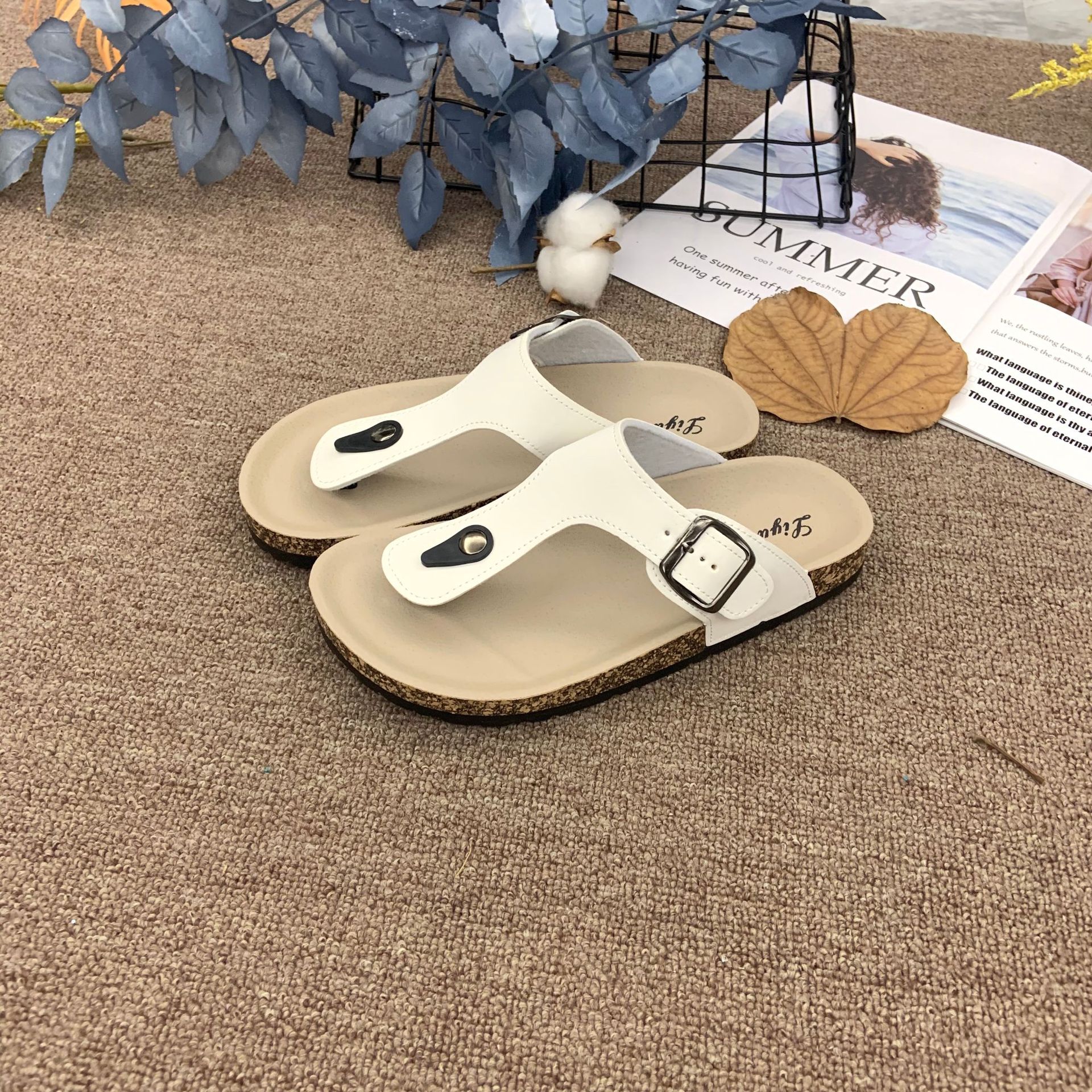 Shevalues New Design Cork Flip Flops Women Classic Footbed Sandals Fashion Comfort Home Shoes With Arch Support Soft Sole Slides Z250614