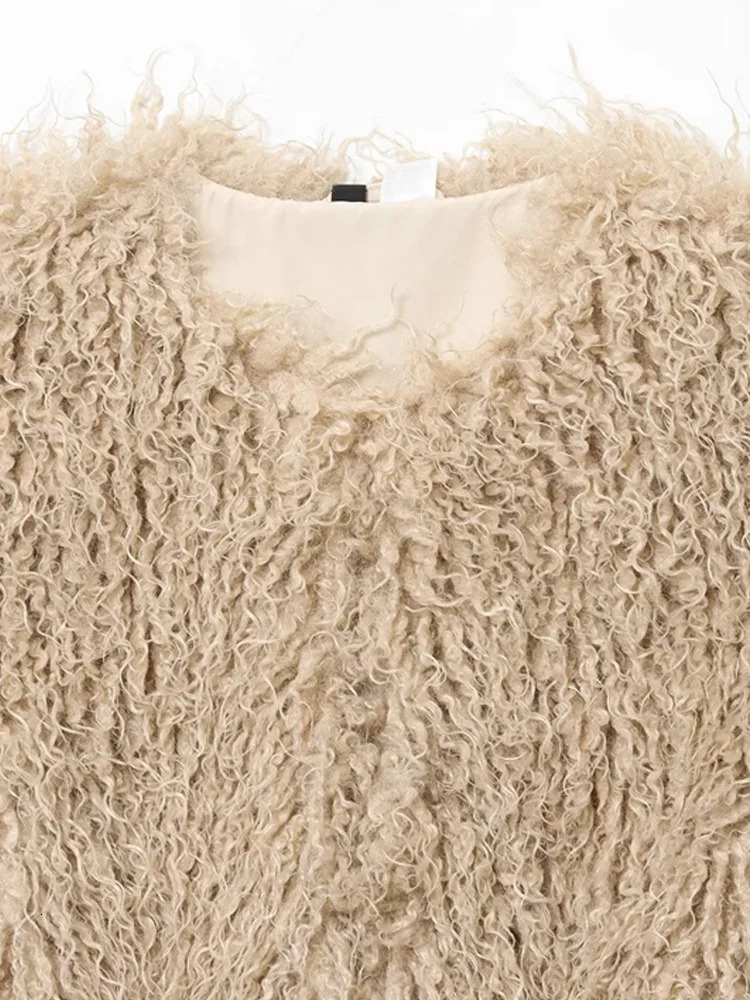 Womens Faux Fur Waistcoat Fashion Belted ONeck Sleeveless Thick Warm Outerwear Chic Tops 251028