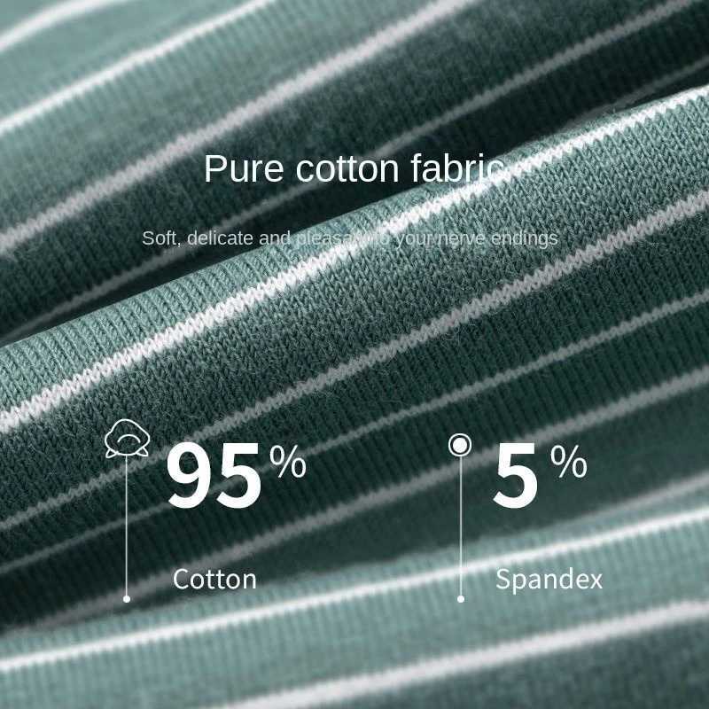 1Pcs Boxer Shorts Mens Underwear Sexy Panties Cotton Striped Man Underpants Male Boxers Homme U Convex Lingerie Free ShippingT251031