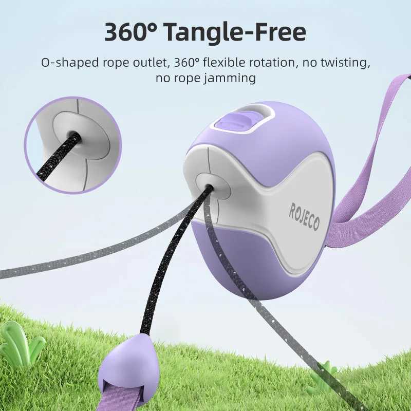 ROJECO Mini Automatic Retractable Dog Leash 3M Extendable Rope Dog Lead For Outdoor Walking Dogs Roulette Leash Dog Accessories C251031