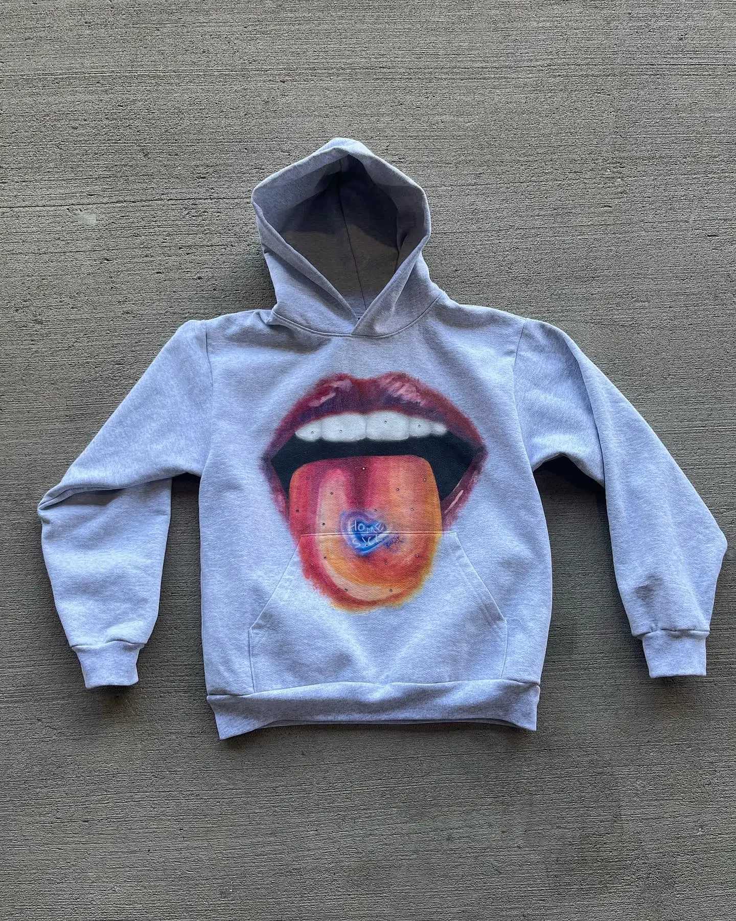 American Hoodie Y2K Clothes Mens Womens Harajuku Gothic Lips Graphic Print Oversized Hoodie Sweatshirt Pullover Jacket J251203