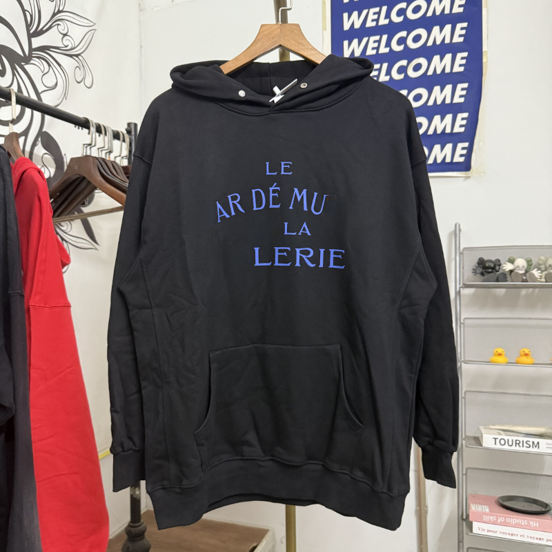 Fashion Black Letters Hoodie Men's Plus Size Hoodies & Sweatshirts 2026ss