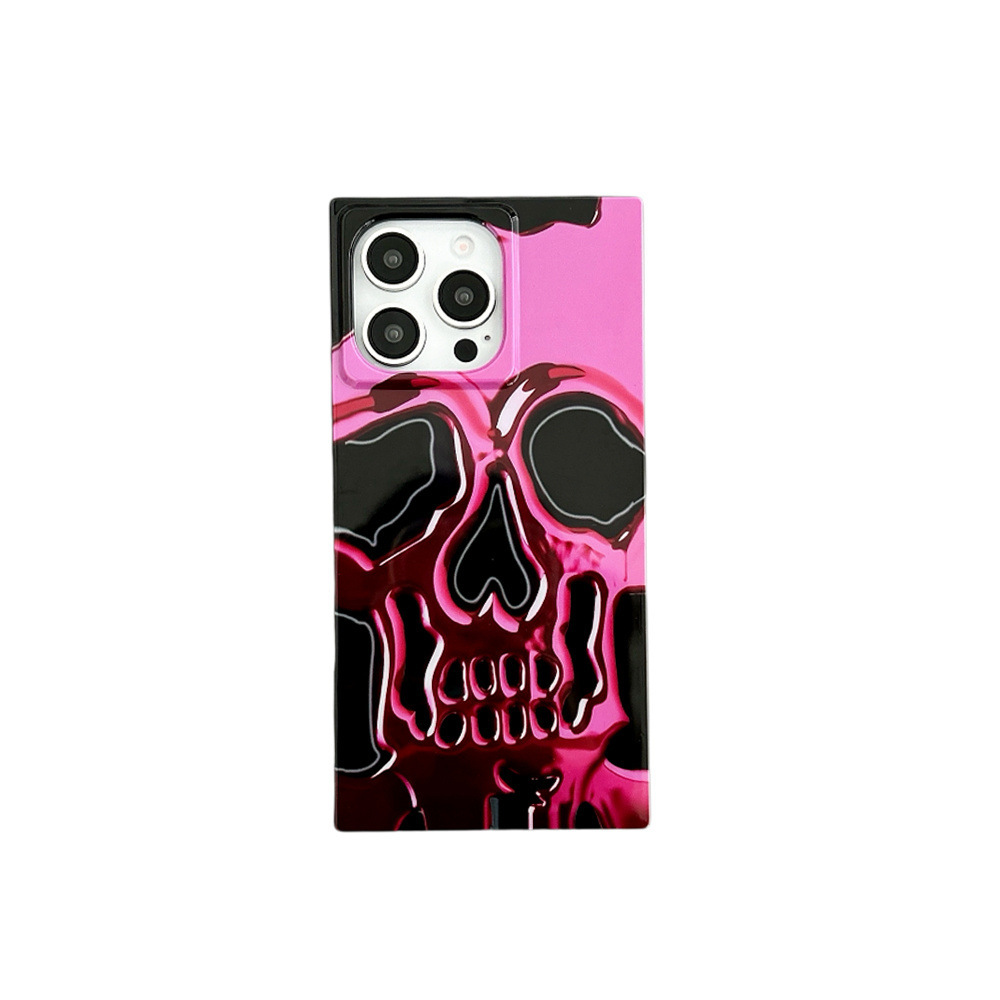 Pink and Black Checkerboard Phone Case Compatible with iPhone 17/16/15/14 Pro Max Niche Square Case iPhone 13 Pro