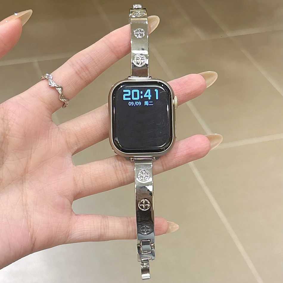 Luxury Metal Band for Watch Series 11 10 9 8 7 6 SE 5 4 3 tra Wen Slim Strap iwatch 46 42 38 40 41 44 45 49mm Bracelet Y251031