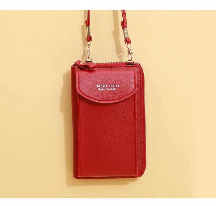 New Korean Version of Mobile Phone Bag Fashionable Large Capacity Doublelayer Wallet Multifunctional WOMENS Crossbody Bag W251031