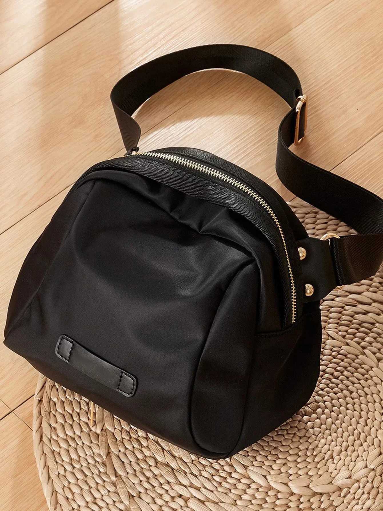 Minimalist Crossbody Bag Casual Black Small Crossbody Bag AllMatch Sports Outdoor Storage Nylon Fancy Pack W251031