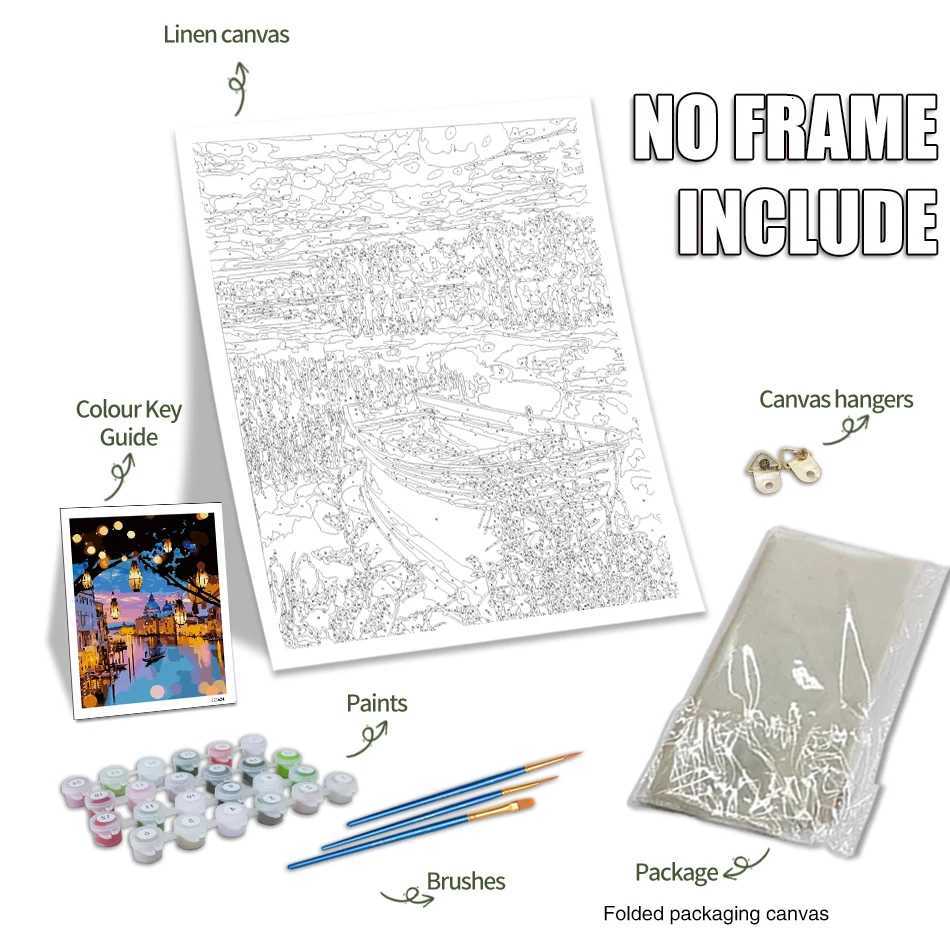 GATYZTORY Oil Painting Colorful Cat Diy Acrylic Paint By Numbers For Adults Frame On Canvas Diy Gift Wall Art Home Decoration C251031