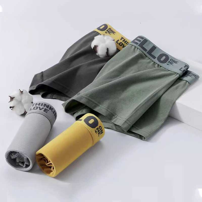 5PCS Boxer Panties Men Letter Underwear Trunks Sexy Underpant Comfortable Breathable Soft Cotton Panties Boxer Shorts Plus SizeT251031