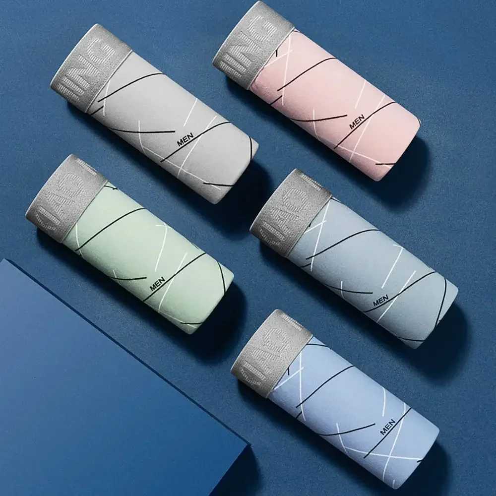 Fashion Thin Breathable Cotton Crotch Line Middle Waist Milk Silk Boxers Letter Comfortable Underwear Men Panties ShortsT251031