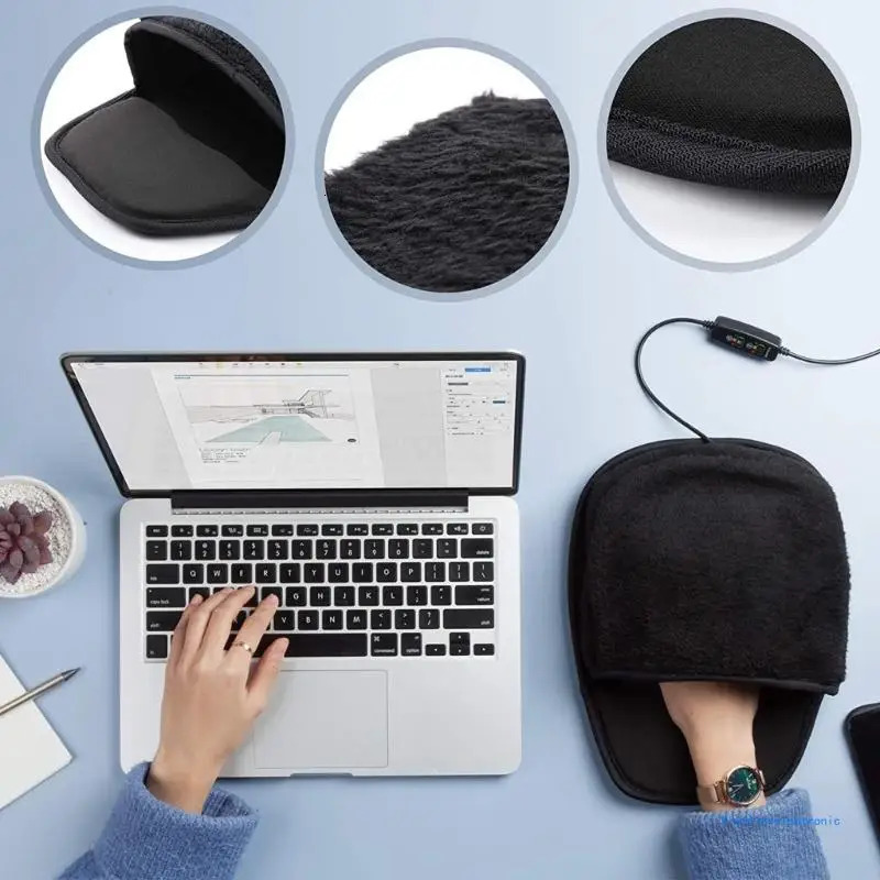 Heated Mouse Pad Hand Warmer USB Heated Gaming Mousepad with 3 Heating Modes for Office Home Computer Laptop 251030