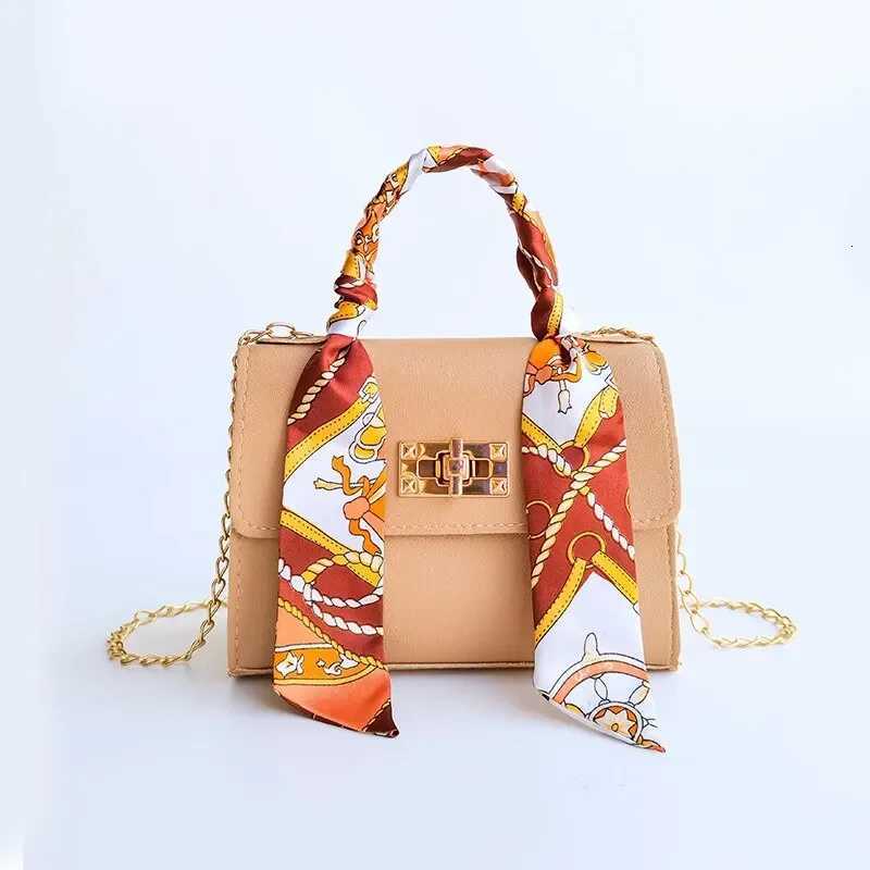 Women Girls Fashion Simplicity Solid Color Handbag Niche Design Silk Scarf Mini Chain Single Shoulder Crossbody Bag Bandolera W251031