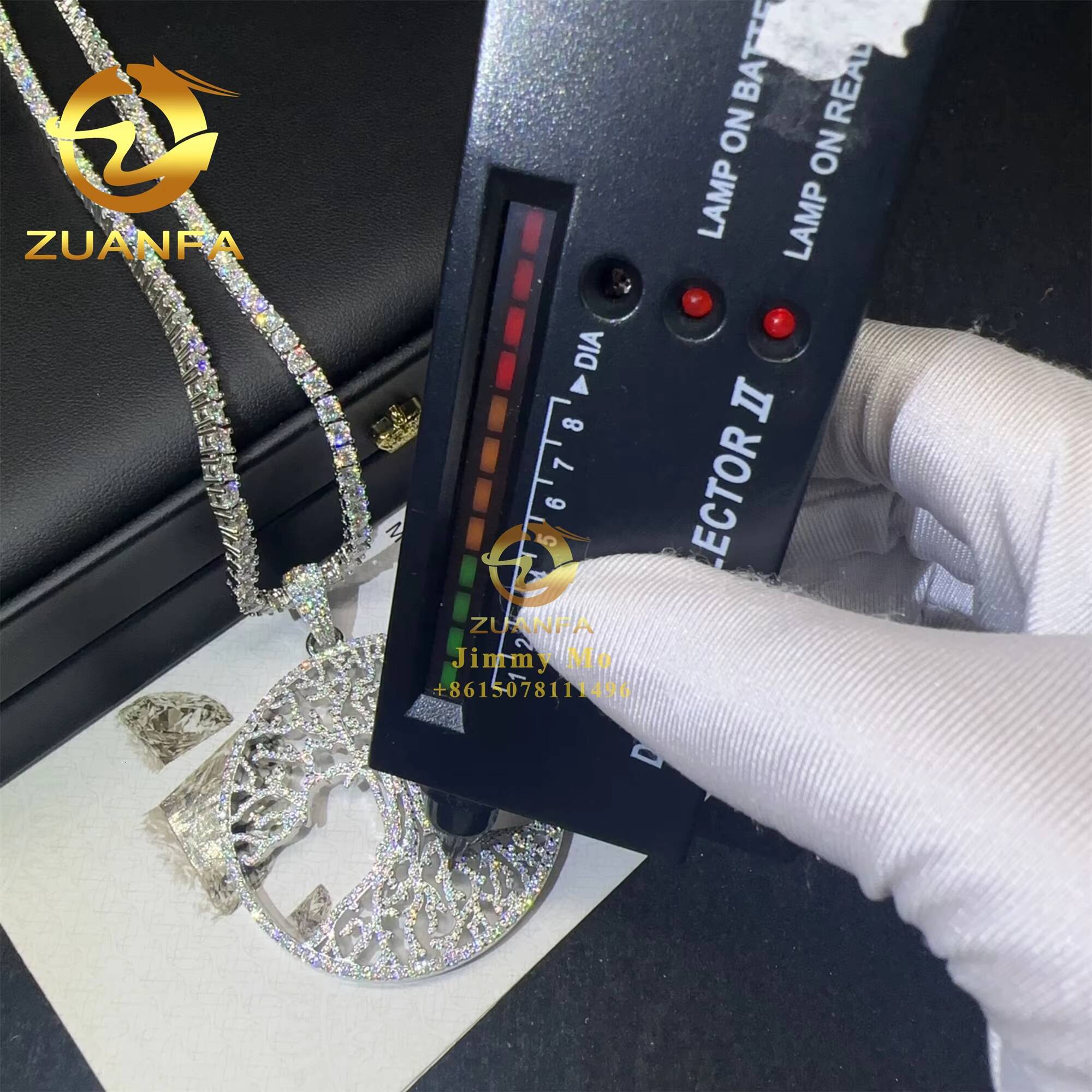 2 Diameter Iced Out Custom Made 925 Silver Hip Hop Jewelry VVS Moissanite Diamond Tree of Life Round Pendant Necklace