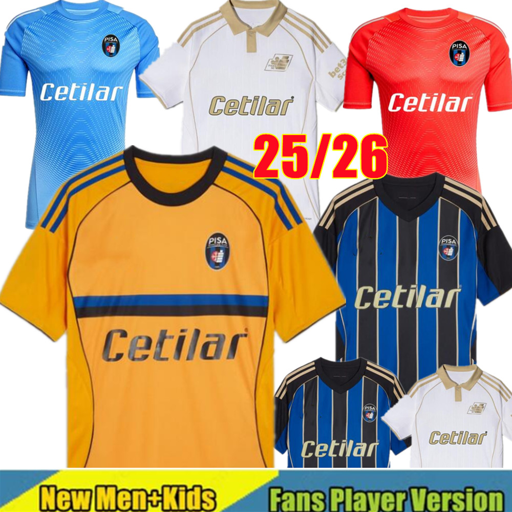 4XL 25/26 PISA FC Soccer jerseys NZOLA MEISTER LERIS PICCININI camisetas de futbol BUFFON AEBISCHER ANGORI MOREO TRAMONI STENGS Men kids kit socks Football shirts