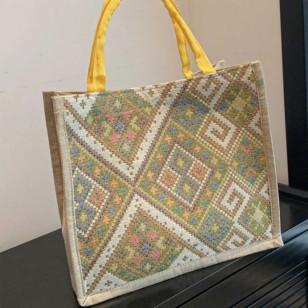 Womens Shoulder Bag Large Capacity Ethnic Style Handbag Retro Tote Bag W251031