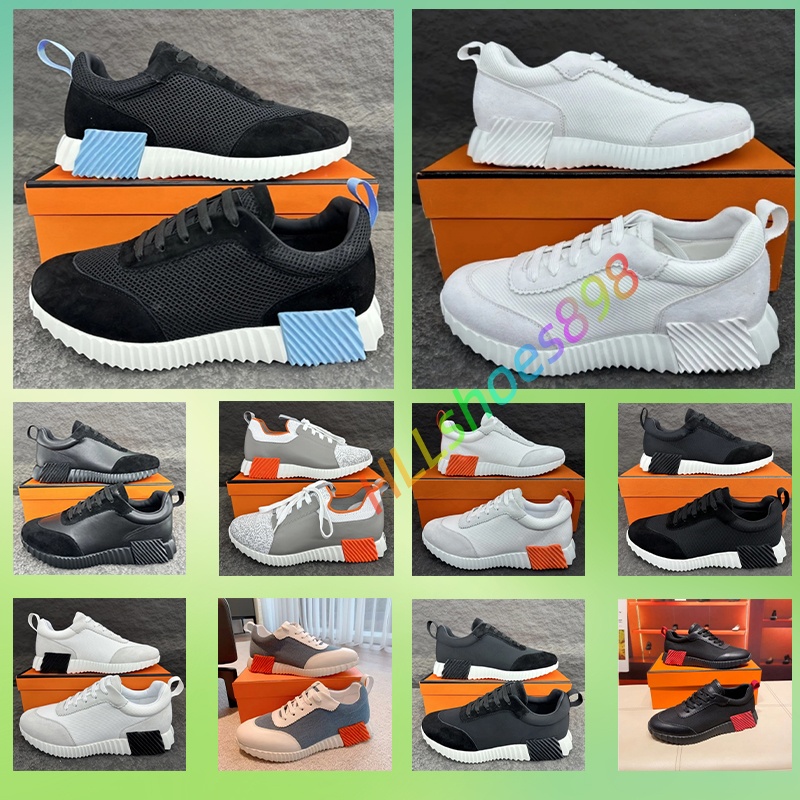Bouncing Sneakers Designer Running Shoes Men Bounce Sneaker Women Sneaker Breathable Mesh Trainers Non-Slip Rubber Sole Flat Sport Shoes H Word With Box