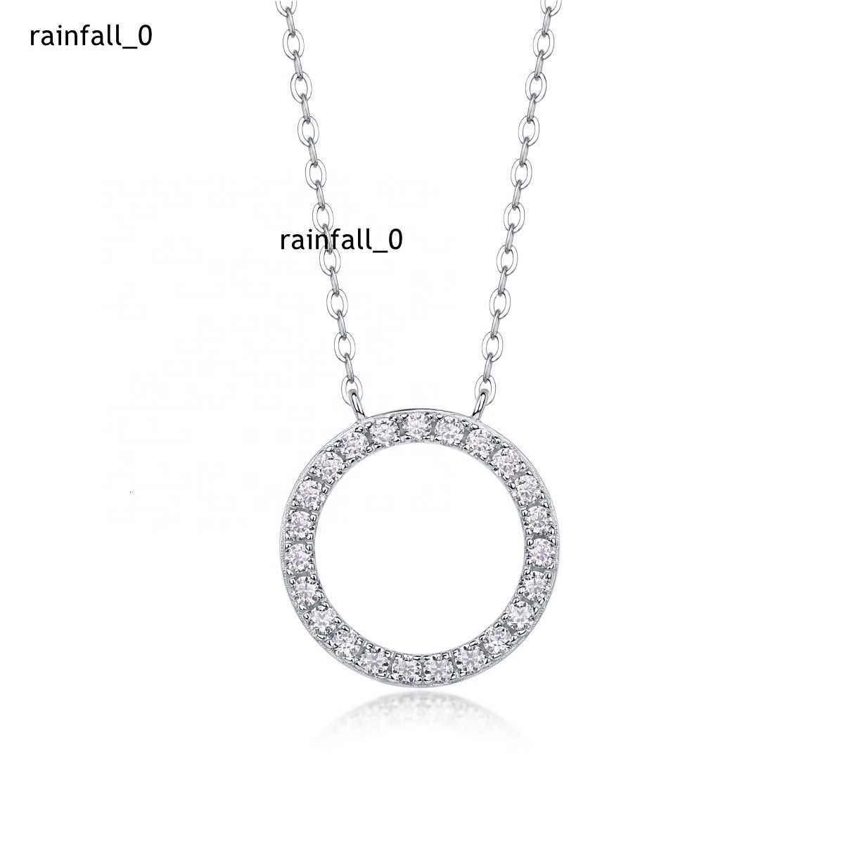 Custom Moissanite Adjustable Necklace for Women Dainty White Gold Pendant with Link Chain Trendy Styling Party Gift
