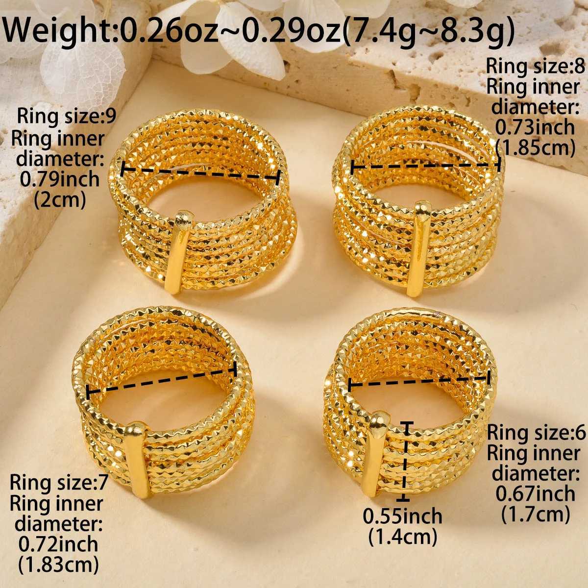 1PC Hot Selling Womens Ring Sparkling MultiLayer Circular Line Inlay Suitable for Wearing Jewelry Gifts Parties BanquetsXJ251031