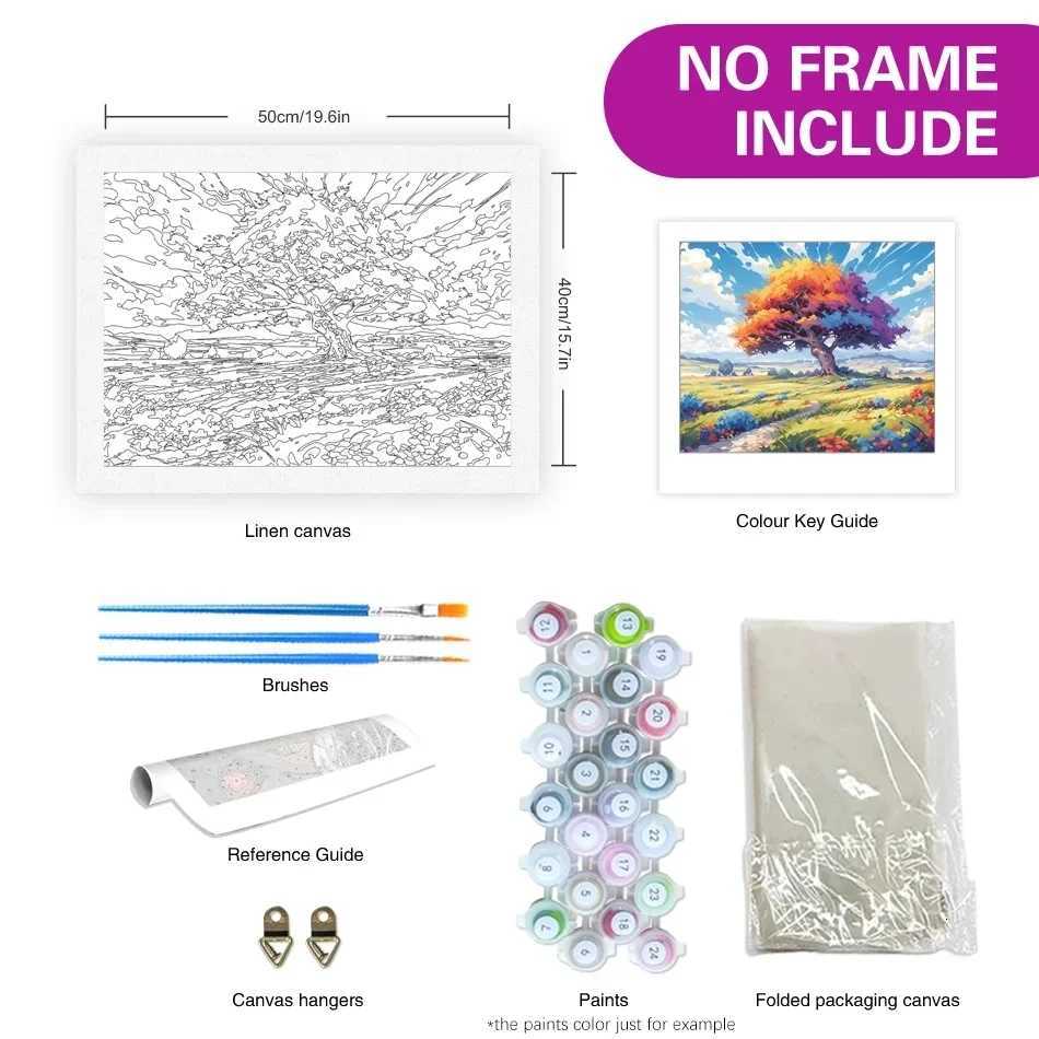 RUOPOTY Frame Illustration Picture Diy Painting By Numbers For Adults Kits Sunset Acrylic Paint On Canvas For Home Decors Diy Gi C251031