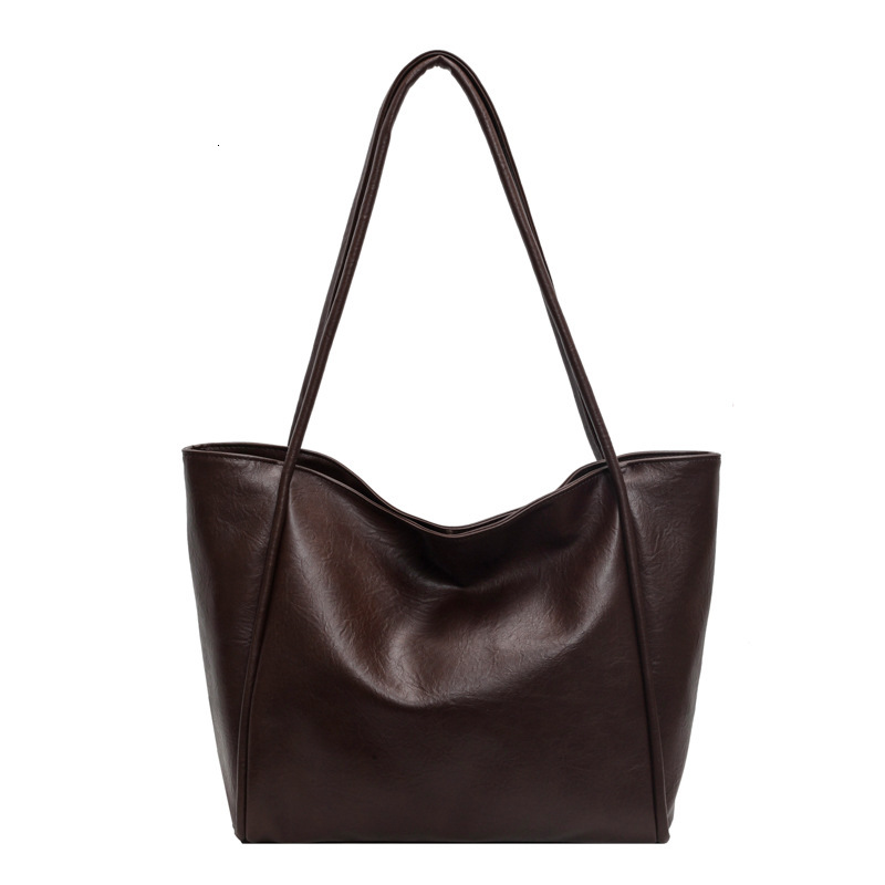 2025 New Fashion Large Capacity Versatile Soft Leather Shoulder design Commuter Tote Bag for Women