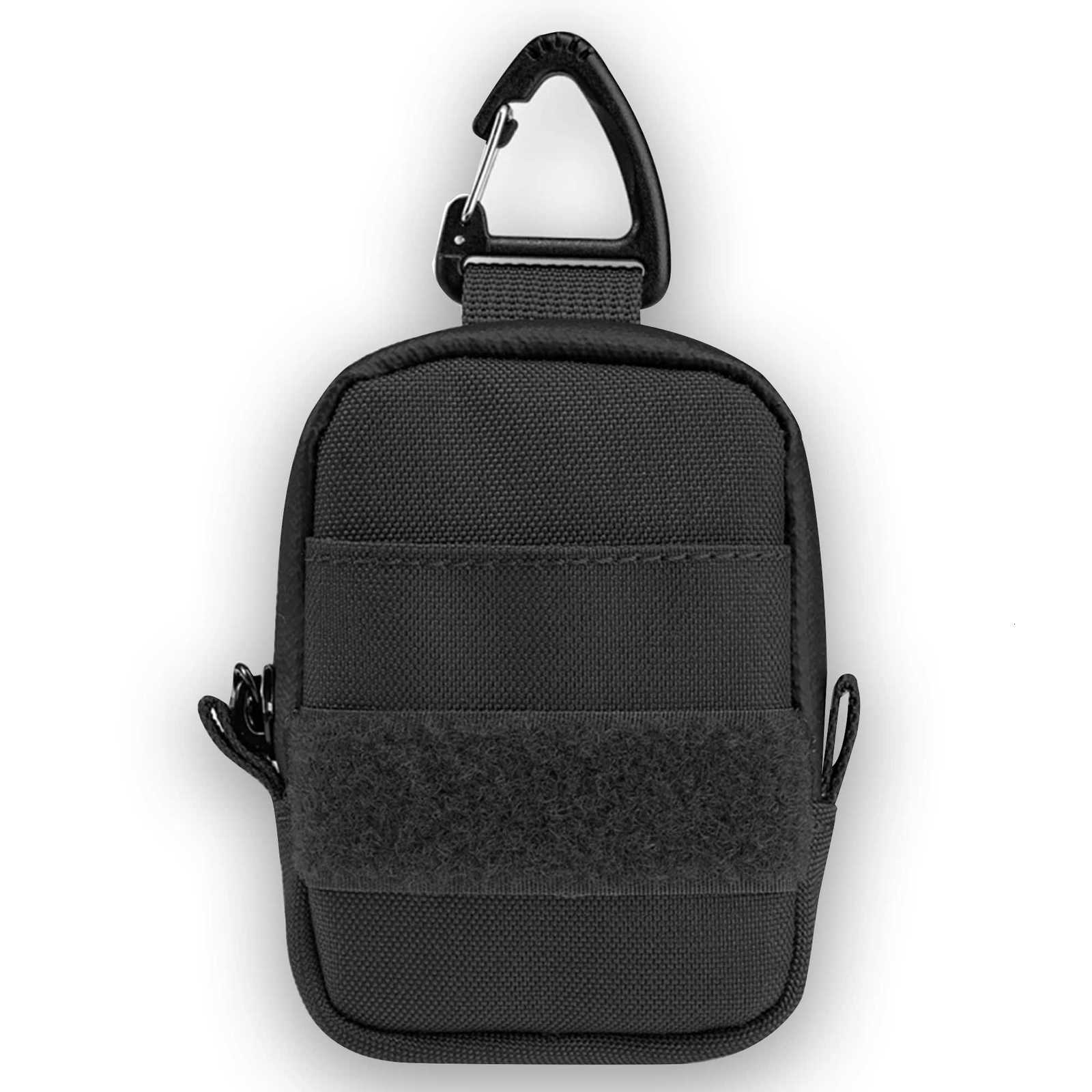 A6 Mini Size EDC Utility Pouch Mini Coin Purse with Custom Carabiner EDC Mini Size Pocket Organizer Key Waist Case for Daily W251031